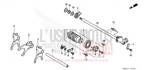 BARILLET DE SELECTION CBR600RR3 de 2003